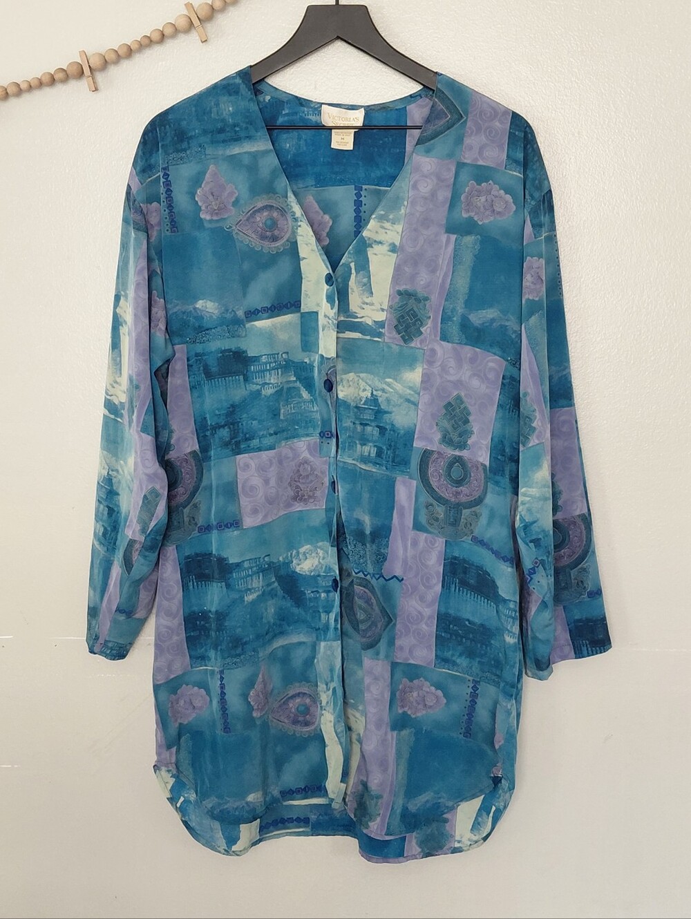 VTG Gold Label Victoria's Secret 80's/90's Loungewear Sleepshirt Italian-Made M